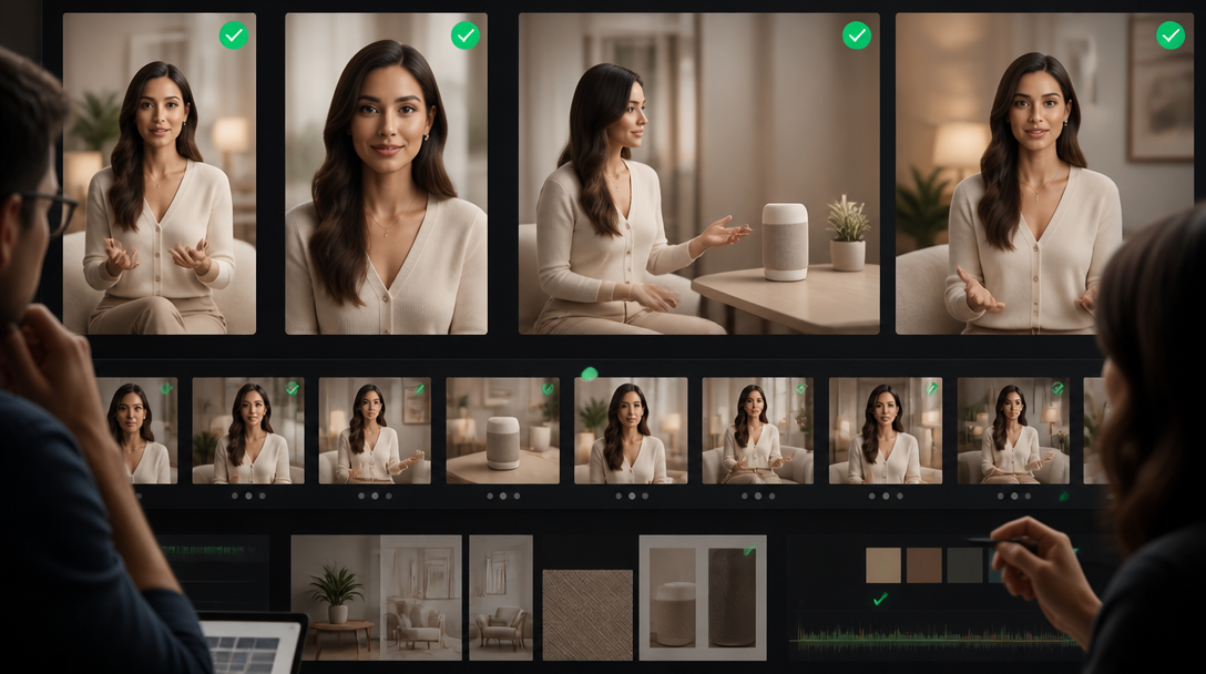 How to Keep an AI Spokesperson Visually Consistent - in-article production visual 2